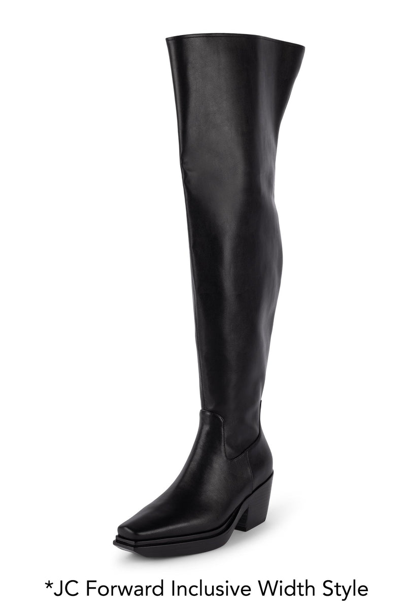 Black Jeffrey Campbell Zenda Women's Knee High Boots | 137-XHKUIG