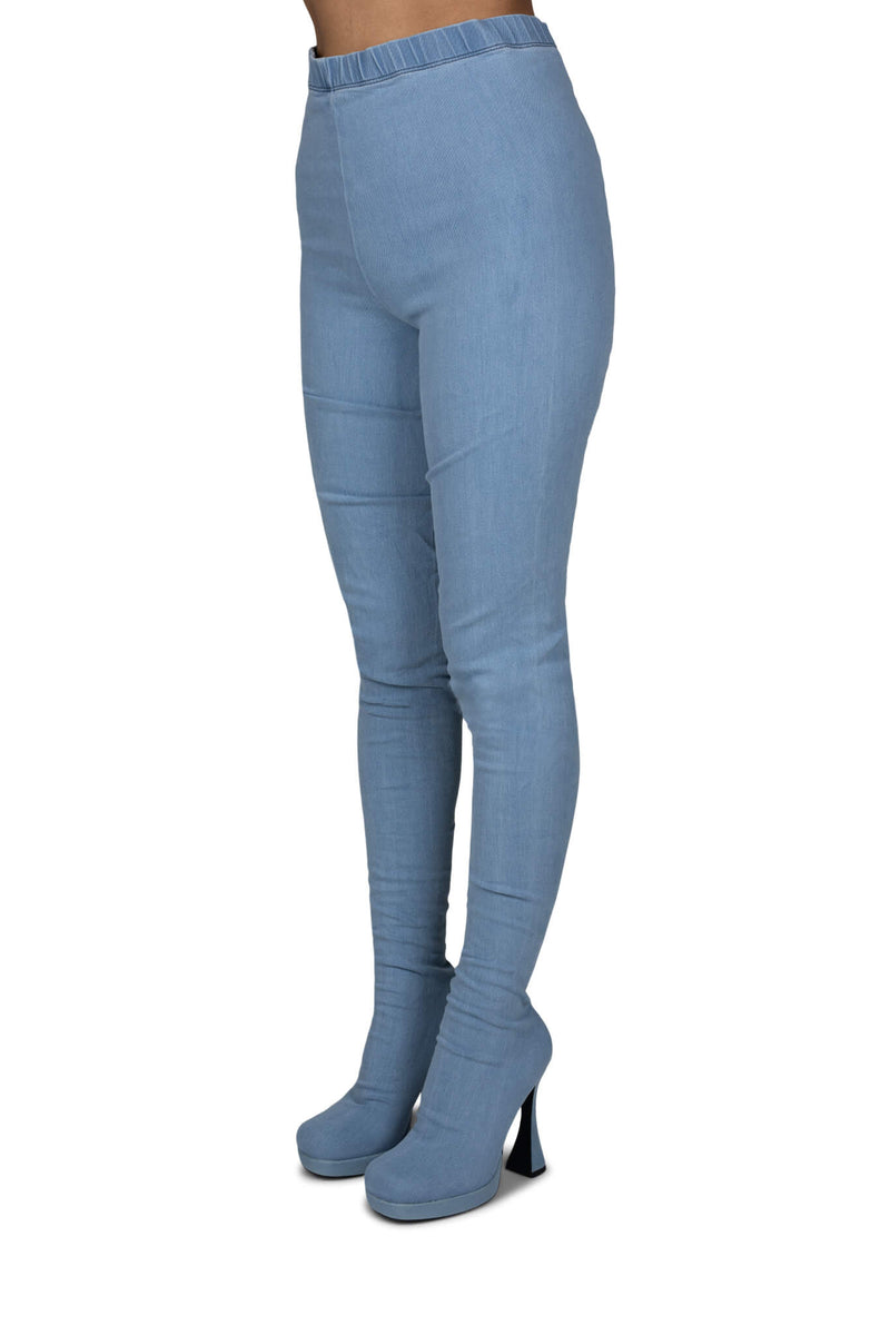 Blue Jeffrey Campbell Pantalones Women's Knee High Boots | 596-CKRIFG