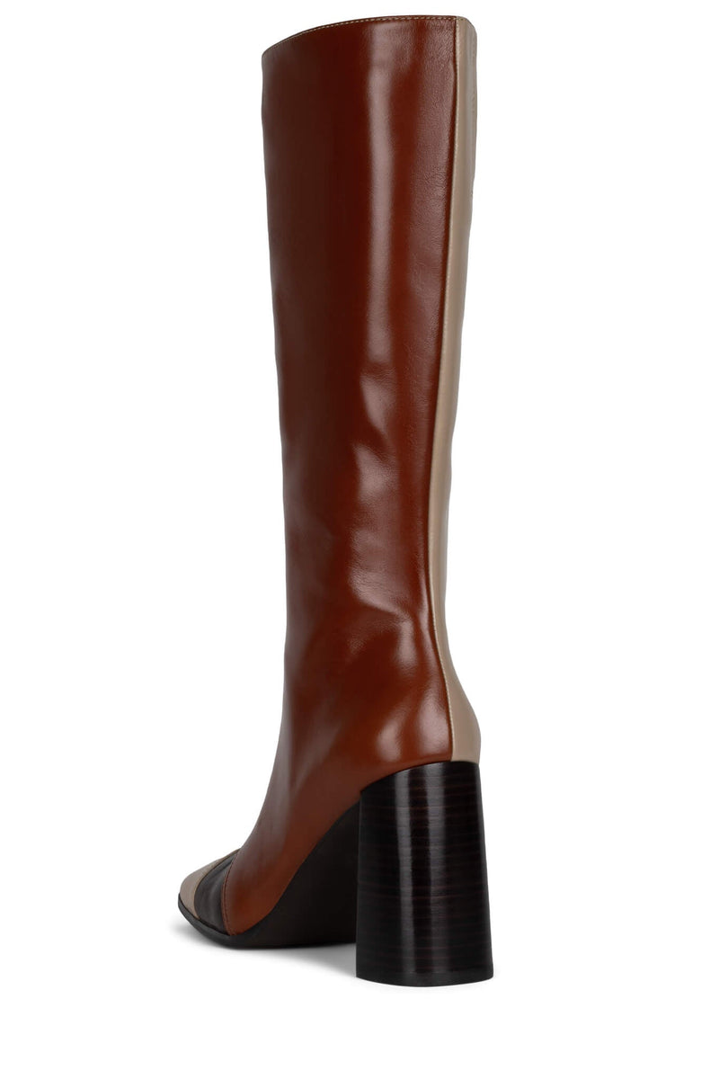 Brown Jeffrey Campbell Symmetry Women's Knee High Boots | 162-SDRAXM