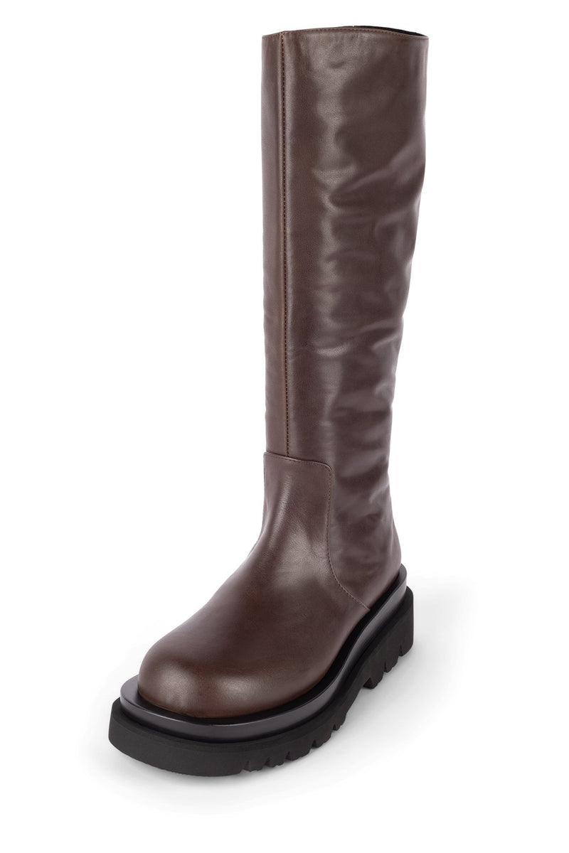 Brown Jeffrey Campbell Tanked-Kh Women's Knee High Boots | 915-NSVQCW