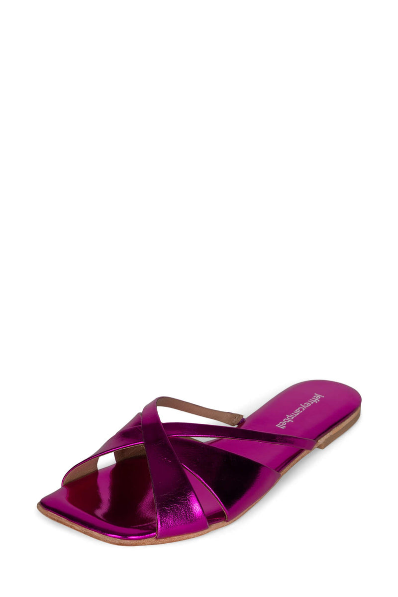 Fuchsia Jeffrey Campbell Thyra Women's Flat Sandals | 402-LQMNVU