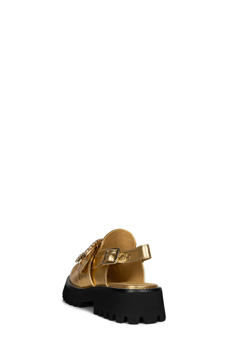 Gold Jeffrey Campbell Moonstruck Women's Loafers | 482-TCZYIO