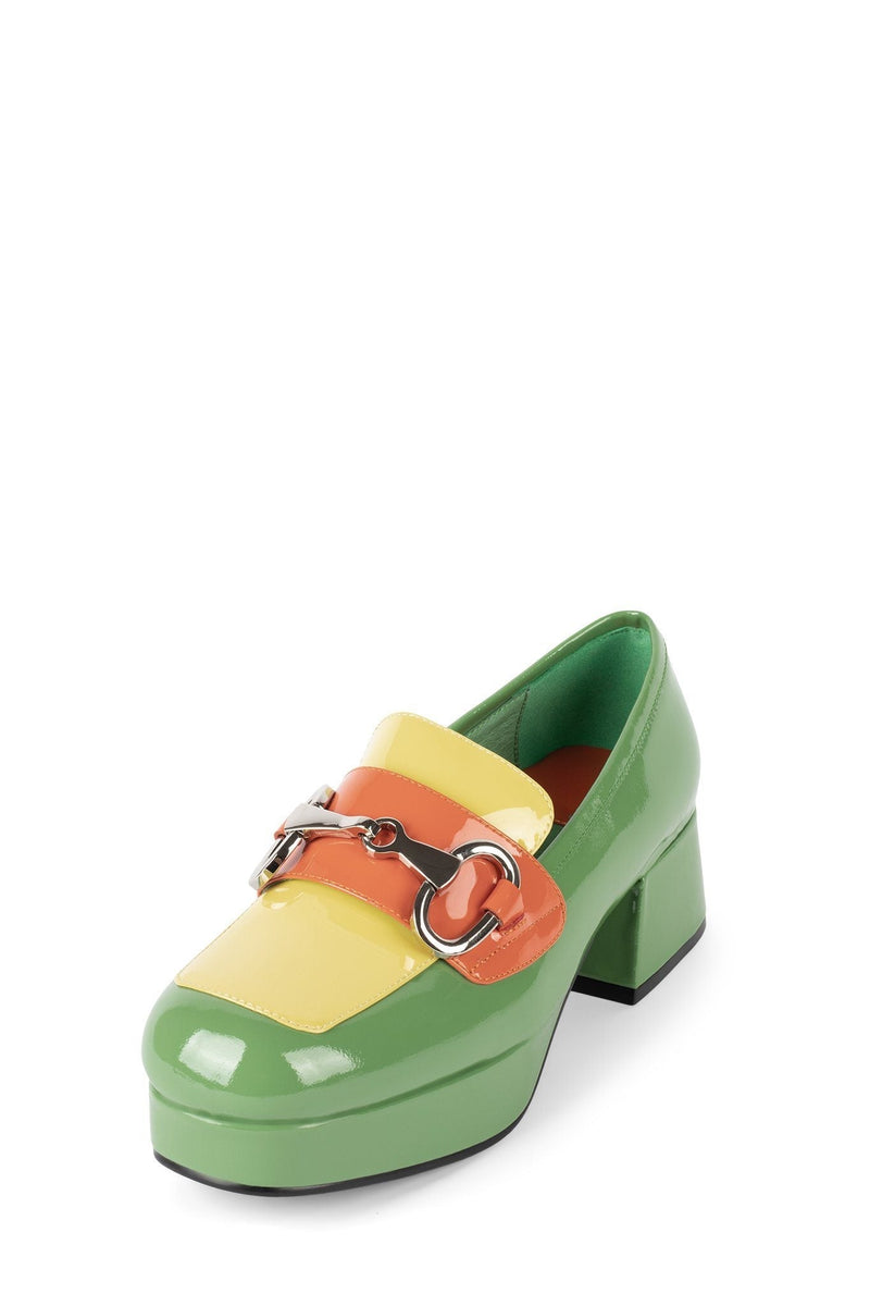 Green Jeffrey Campbell Student-2 Women's Loafers | 602-IXMVWU