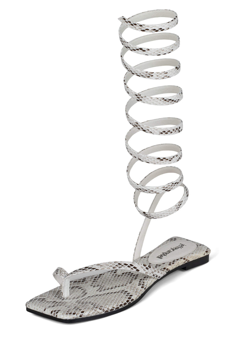 Grey Jeffrey Campbell Slinky Women's Flat Sandals | 983-VLUYZC