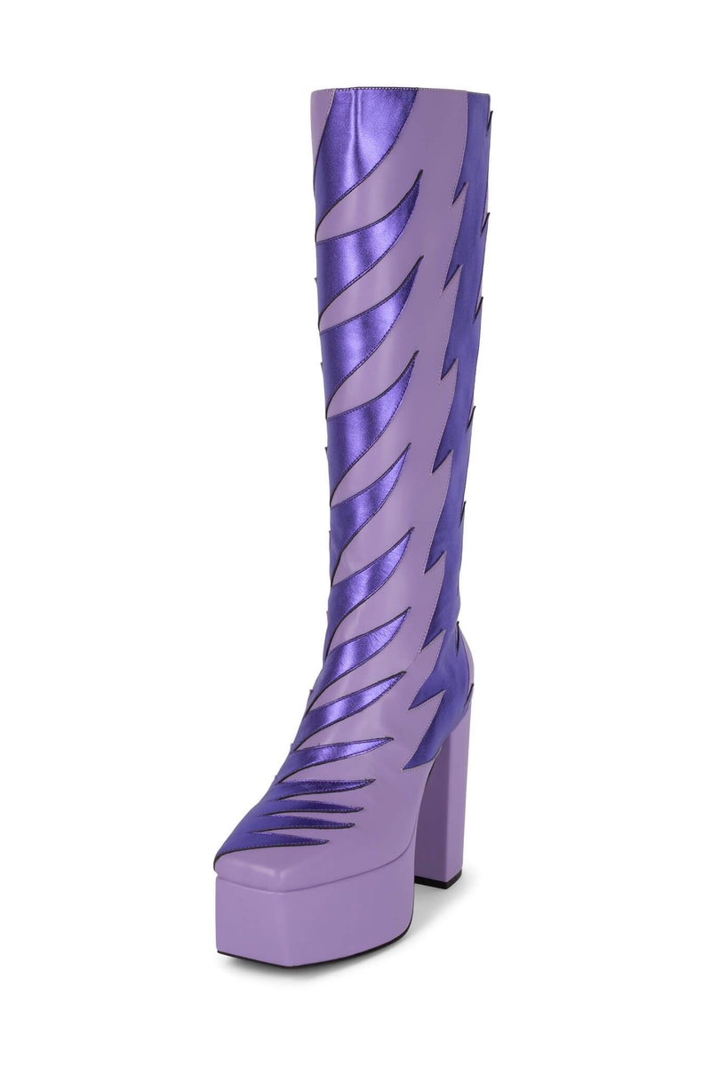 Purple Jeffrey Campbell Kiss-This Women's Knee High Boots | 509-STLRPZ