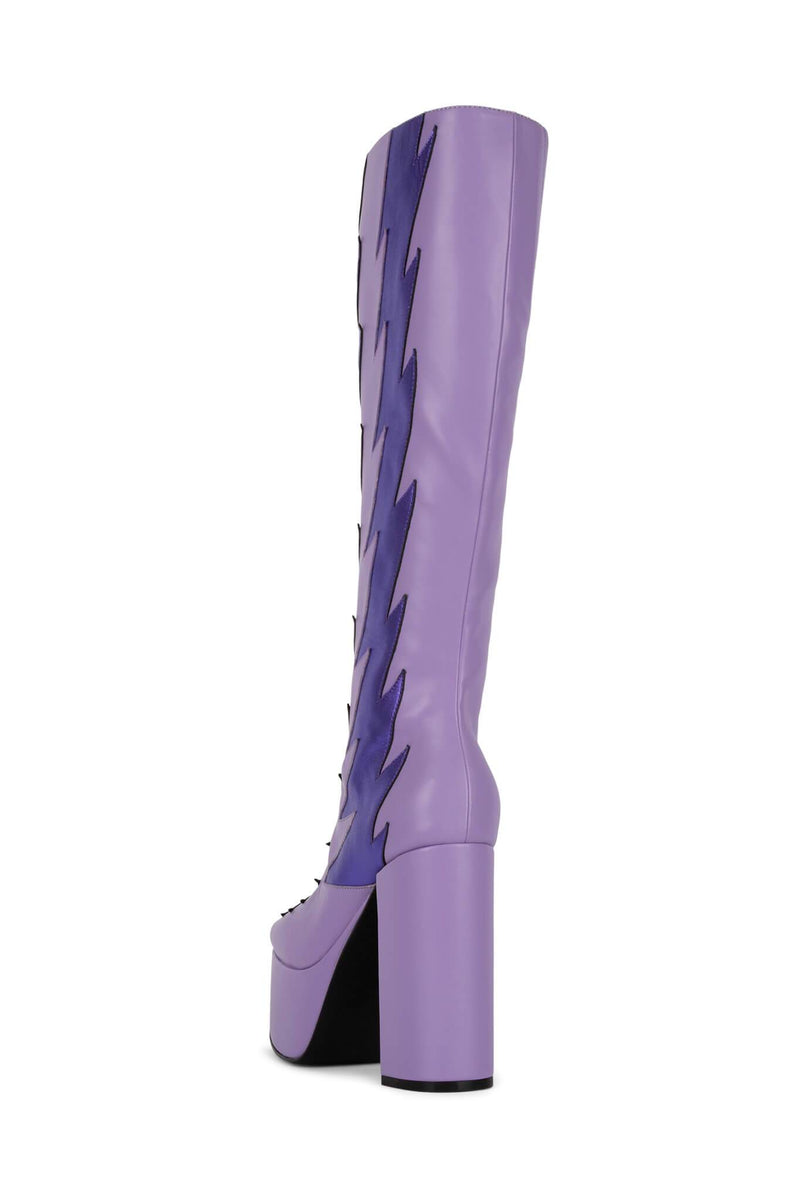 Purple Jeffrey Campbell Kiss-This Women's Knee High Boots | 509-STLRPZ