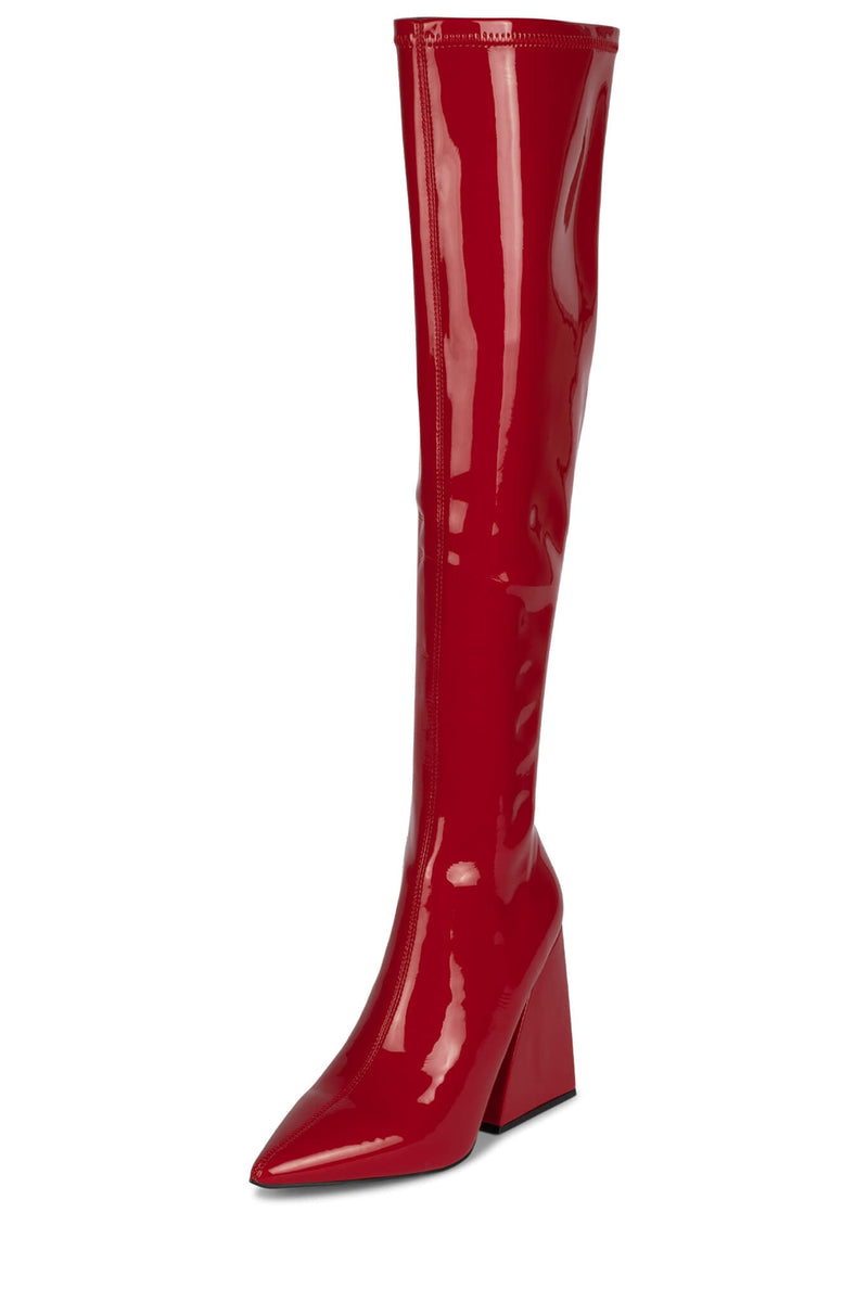 Red Jeffrey Campbell Appeals Women's Knee High Boots | 029-MEIUFK