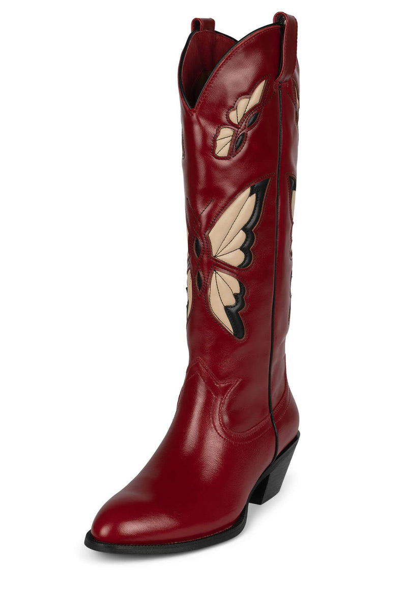 Red Jeffrey Campbell Fly-Away Women's Knee High Boots | 942-UXLCVZ