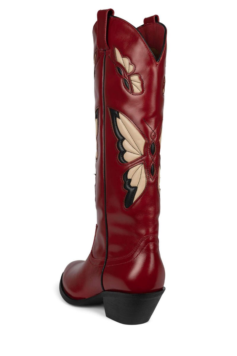 Red Jeffrey Campbell Fly-Away Women's Knee High Boots | 942-UXLCVZ