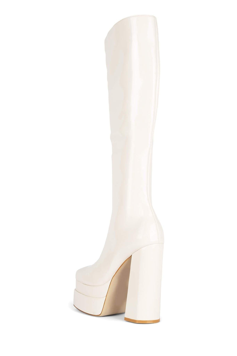 White Jeffrey Campbell Kickin-It Women's Knee High Boots | 530-LEOBQY