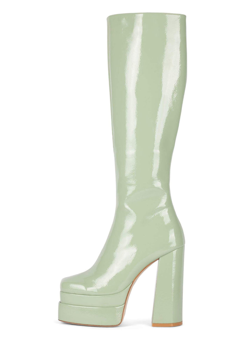 White Jeffrey Campbell Kickin-It Women's Knee High Boots | 530-LEOBQY