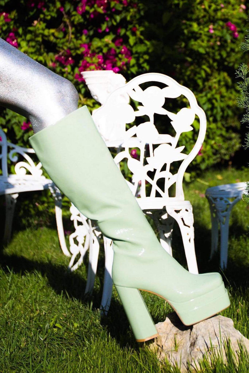 White Jeffrey Campbell Kickin-It Women's Knee High Boots | 530-LEOBQY